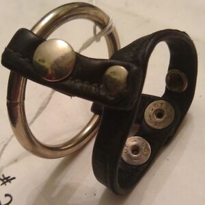 Leather & Silver C-Ring